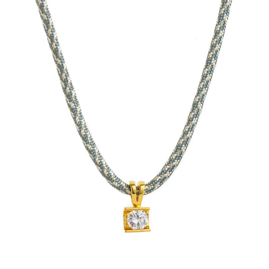 Personalized Zircon Necklace - Retro Style Sparkle - lifestyle photo