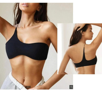 Black Single Strap Bra sample wearing