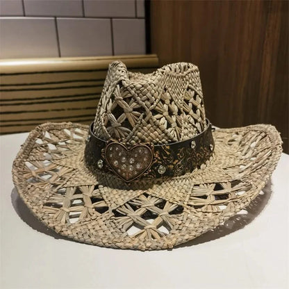Beach Chic Lafite Straw Cowboy Sun Hat