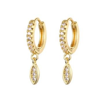 Gold Water Drop Earrings
