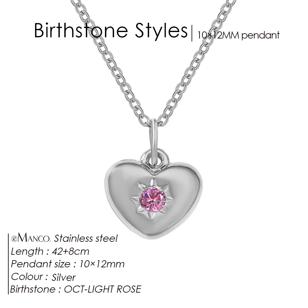 Silver Heart Pendant Necklace