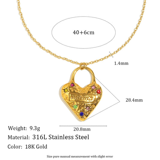 Mama Heart Pendant Necklace