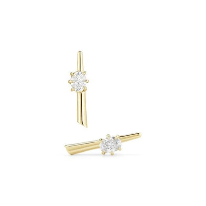 Gold silver color Stud Hoop Earrings for Women Cubic Zirconia Drop Earring Chain Circle earrings 20022 Jewelry