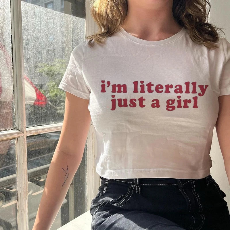 Bubblegum Eden Pink Crop Top - model wearing crop top, new