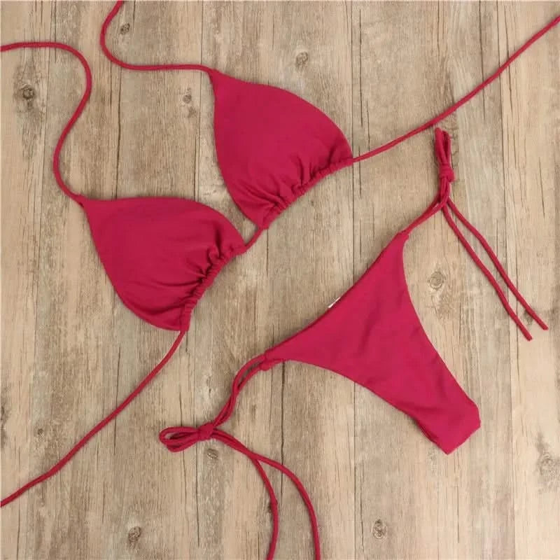 Sleek Black Bikini Set – Beach Ready glam