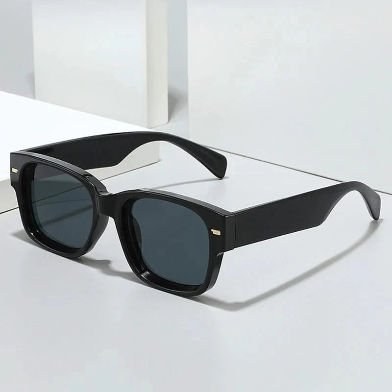 Vintage Square Rivet Sunglasses - Fashion Gradient Shades UV400