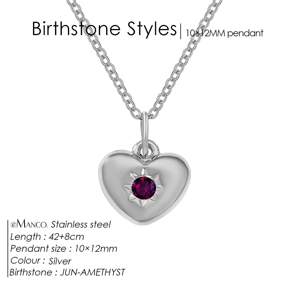 Silver Heart Pendant Necklace