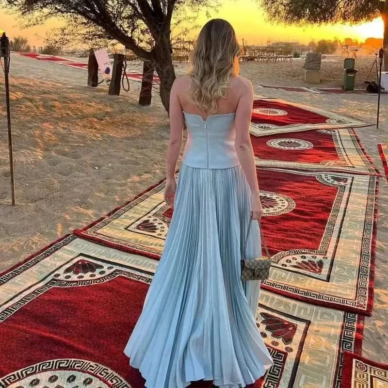 Strapless Maxi Dress - Sophia Midnight Blue