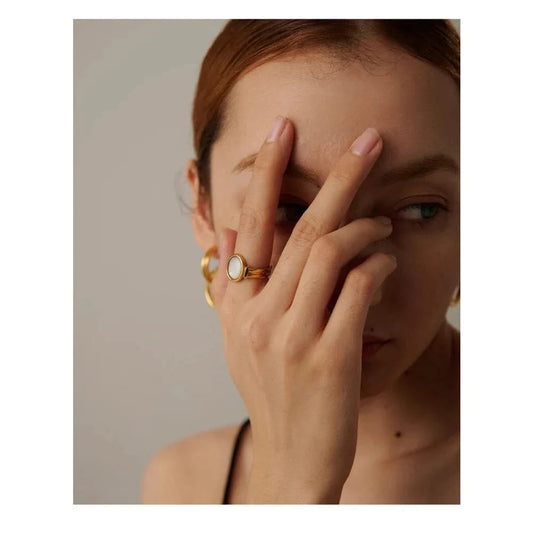 Sample wearing of Mother of Pearl Ring