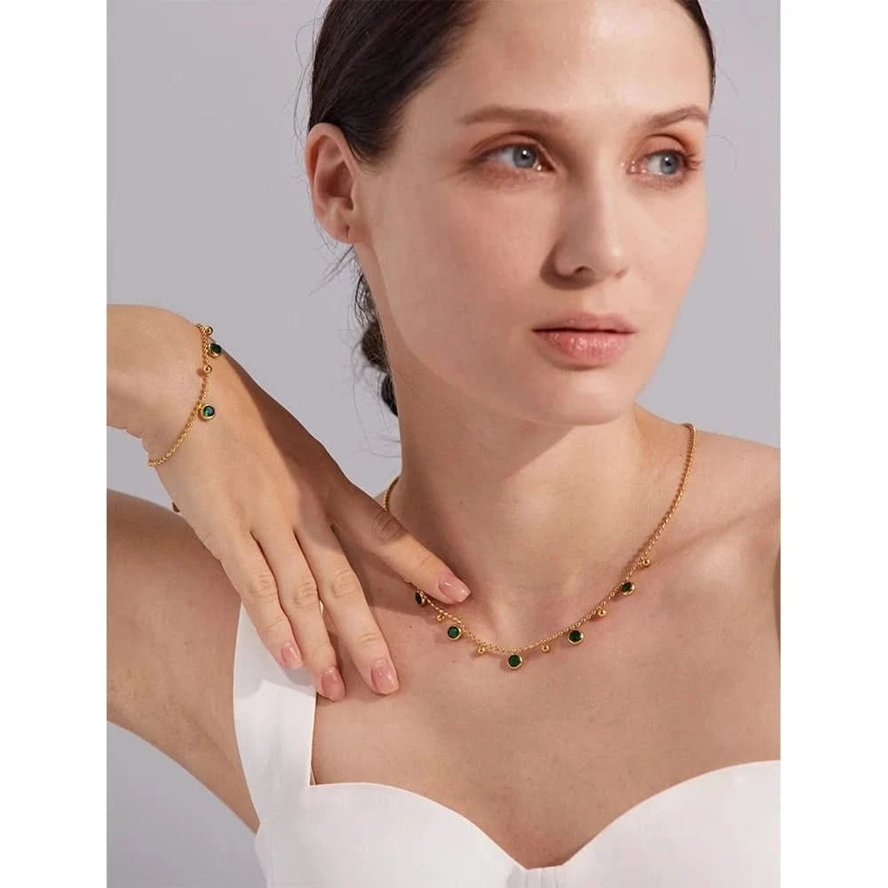 Sample wearing of Station Bracelets and Necklaces