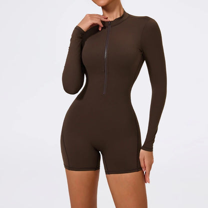 CTENKEVET Navy Blue Breathable Yoga Jumpsuit