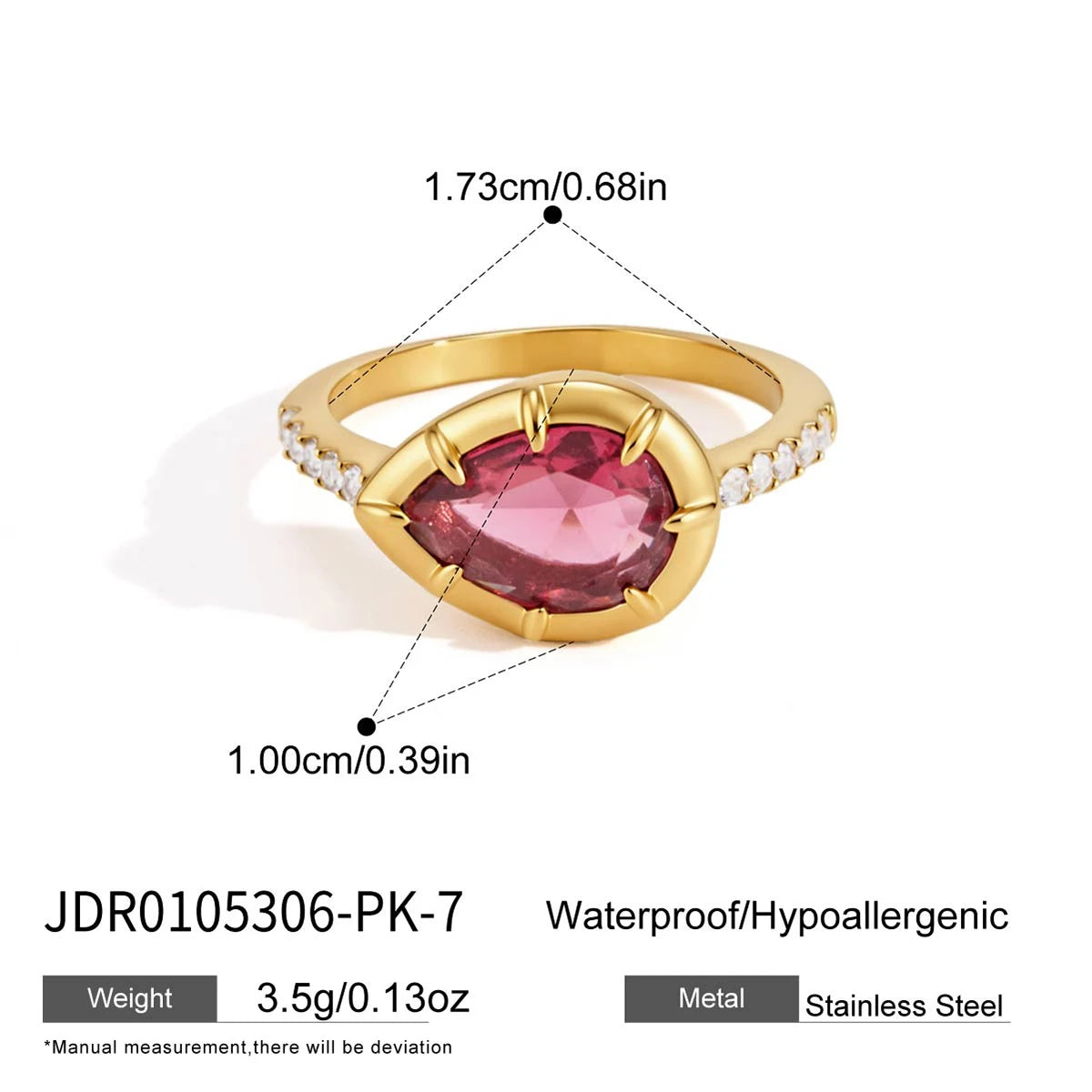 Geometric Zircon Ring