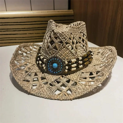 Beach Chic Lafite Straw Cowboy Sun Hat