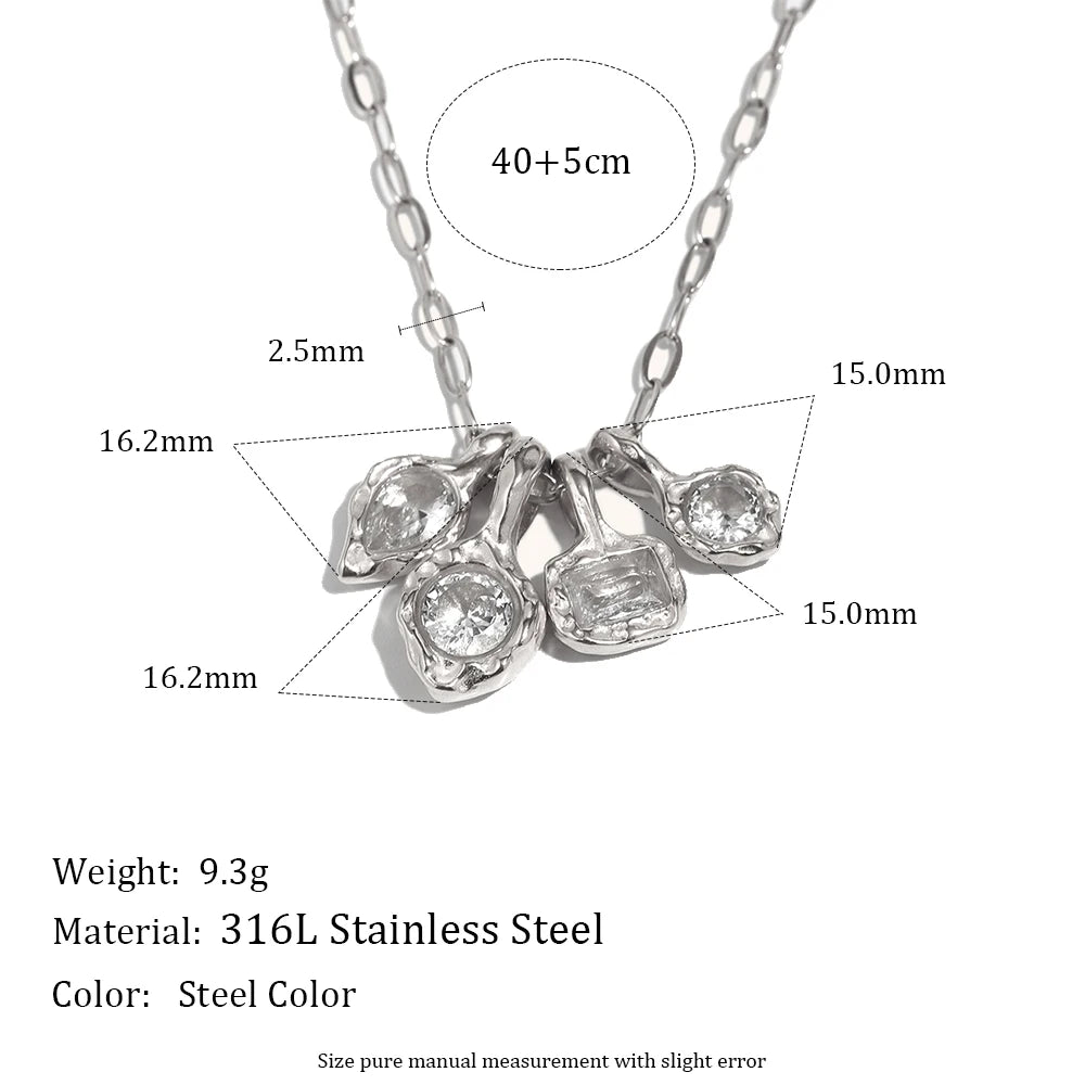 Irregular Zircon Necklace