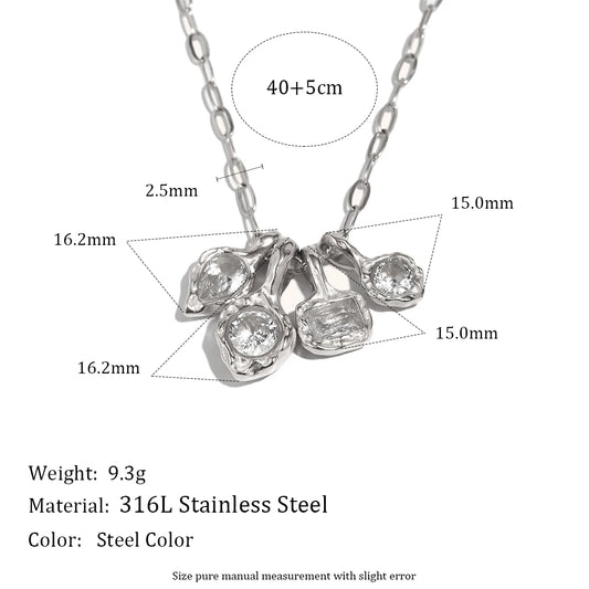 Irregular Zircon Necklace