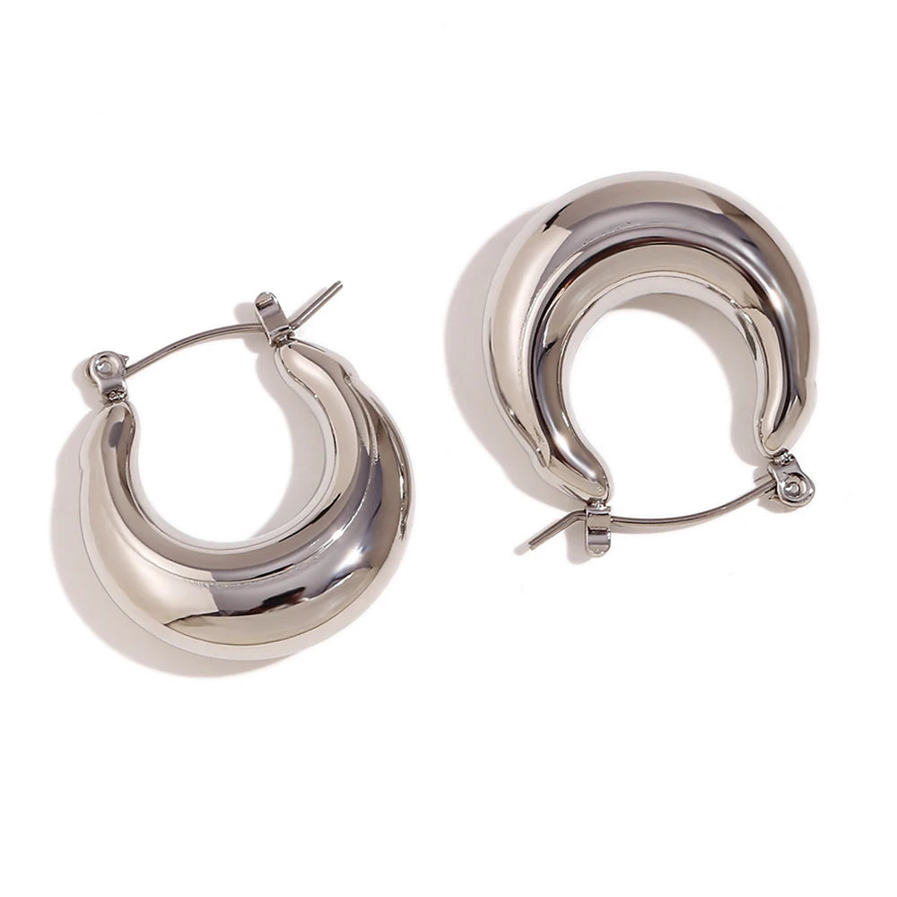 Nova Silver Tarnish Free Hoop Earrings
