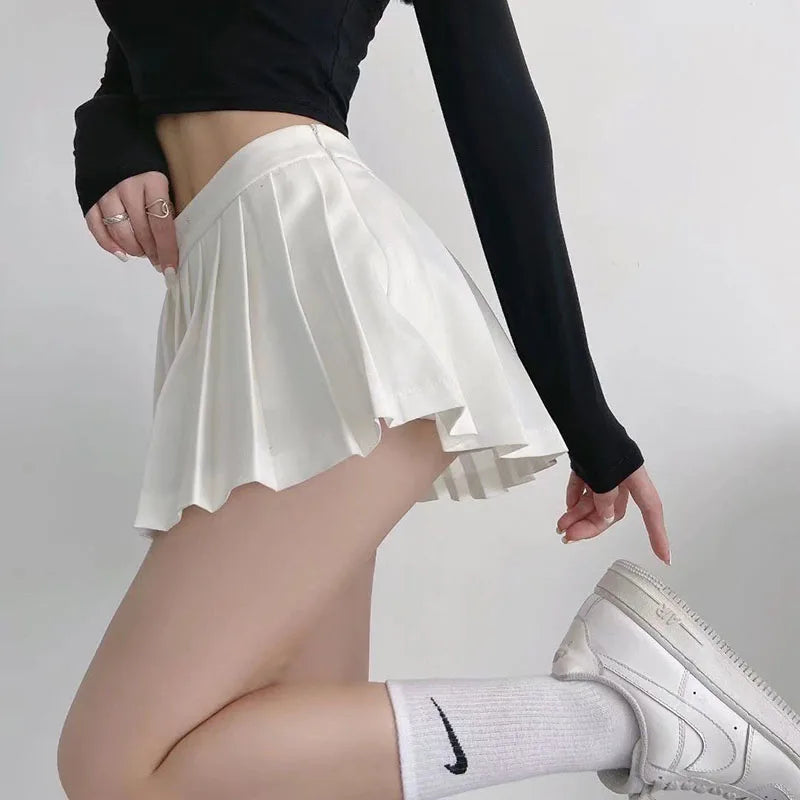 Side details of School Girl Pleated Skirt