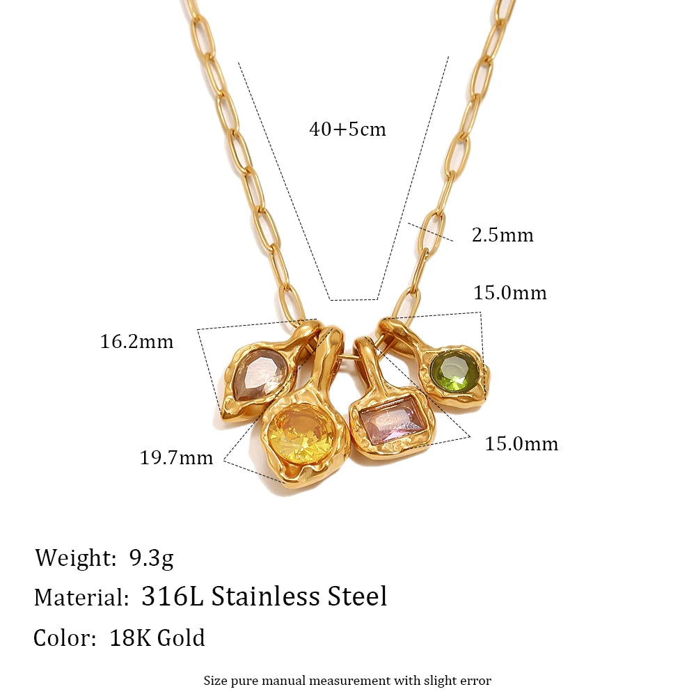 Irregular Zircon Necklace