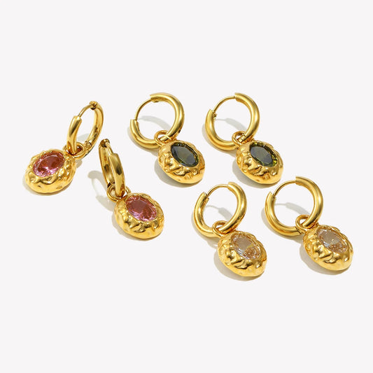 Gold Hoop Earring Skeleton
