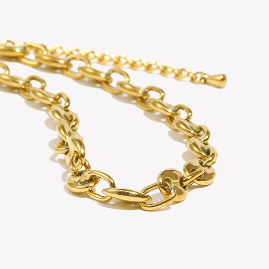 Chain Anklet - 14K Gold Plated Water Resistant Stainless Steel - lifestyle photo
