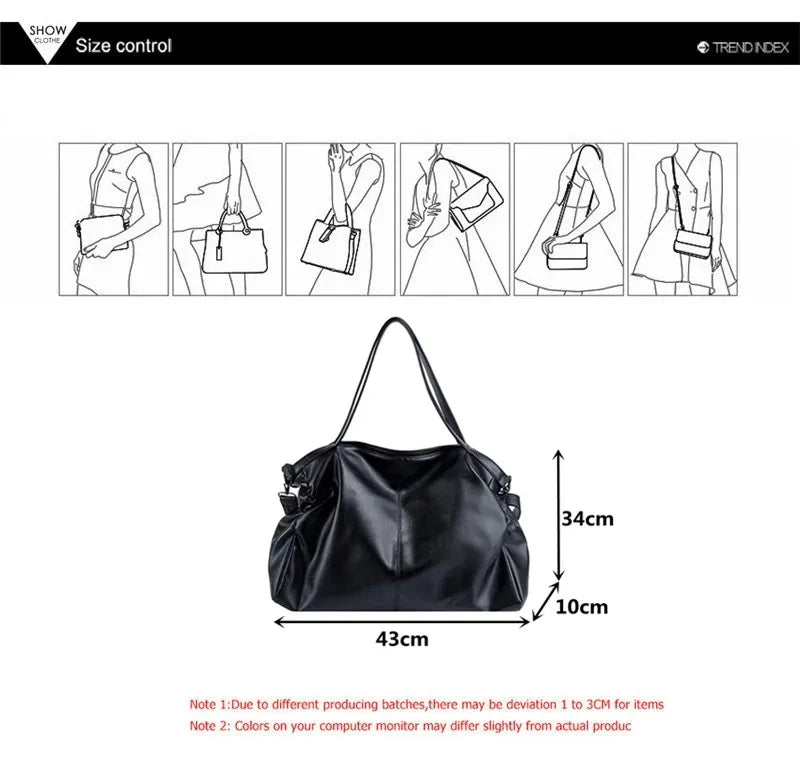 Soft Slouchy Hobo Tote Bag