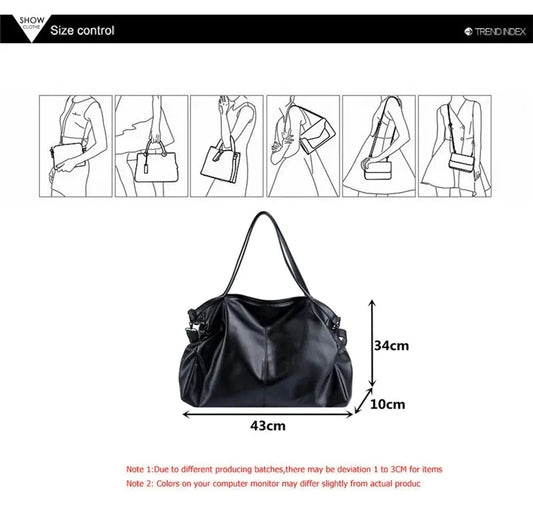 Soft Slouchy Hobo Tote Bag