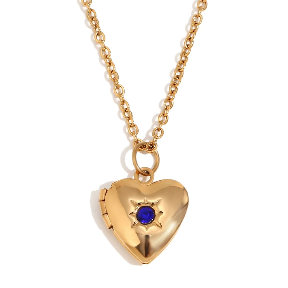 Heart Box Locket Necklace