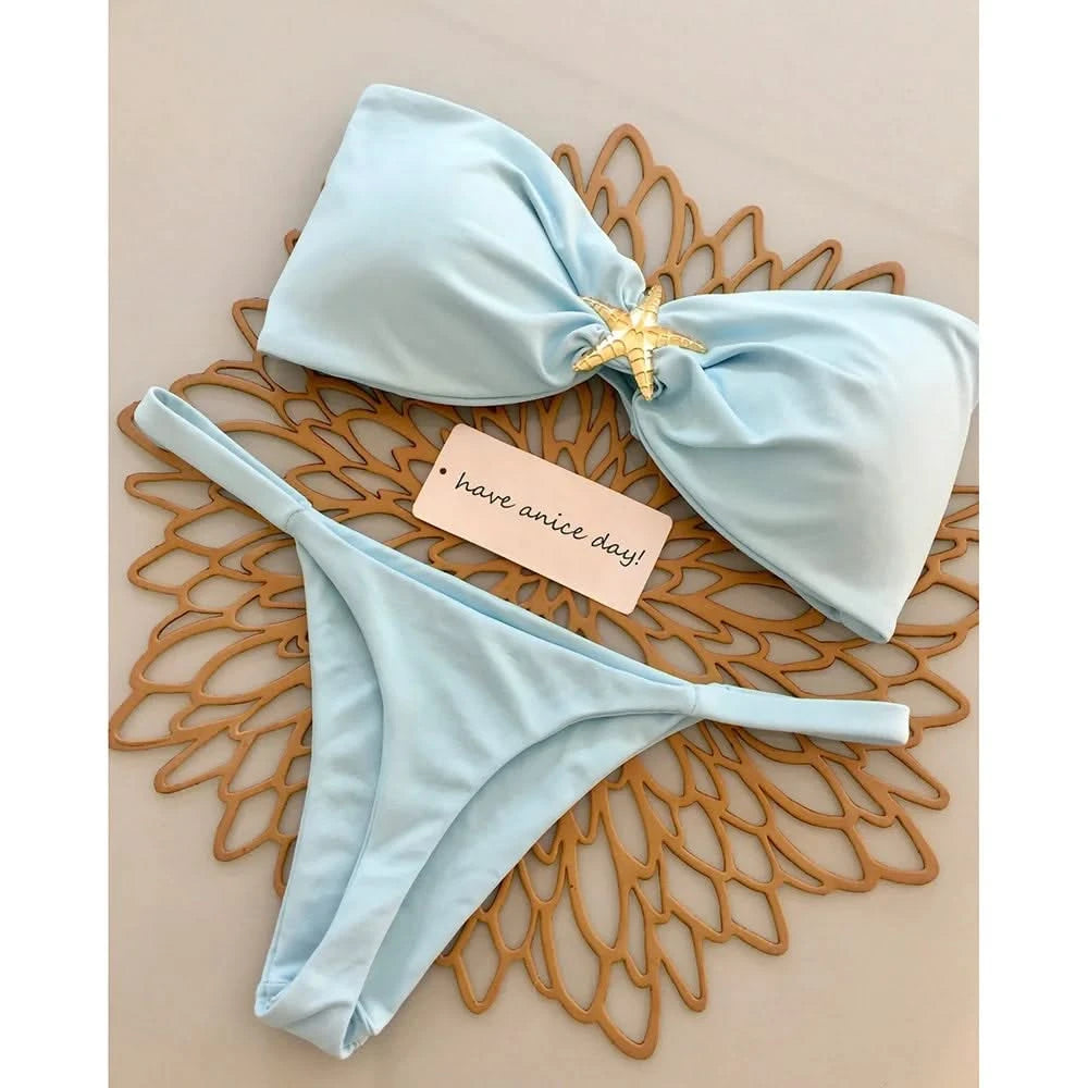 Bikini Bandeau Sexy para Playa - Colección 2025 
