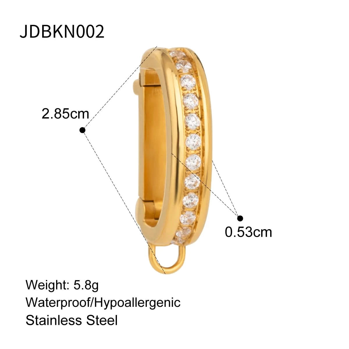Colgante de bikini de playa de acero inoxidable de 18 quilates
