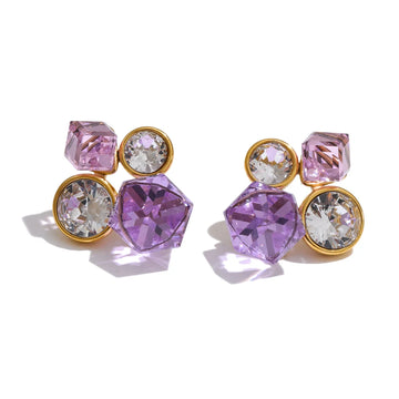 Crystal Cluster Stud Earrings