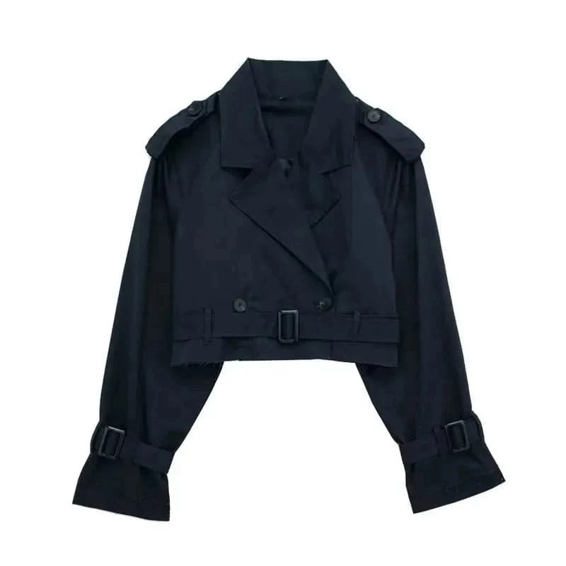 Cropped Trench Coat - Mabel Love Co