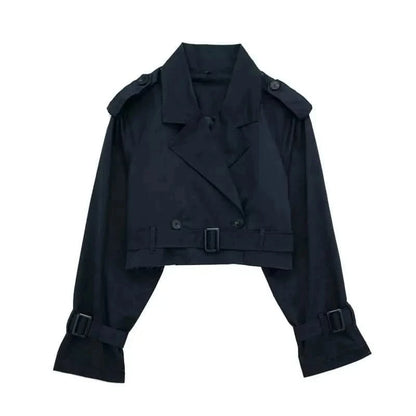 Cropped Trench Coat - Mabel Love Co