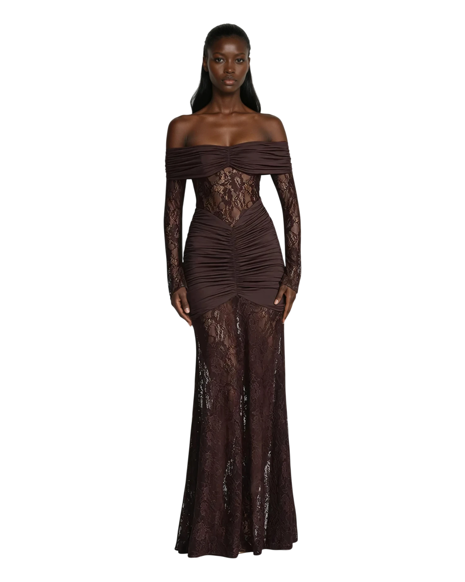 Lace Maxi Dress - Off Shoulder Party / Mabel Love Co Yellow / L Lace Maxi Dress - Off Shoulder Party / Mabel Love Co Yellow / L