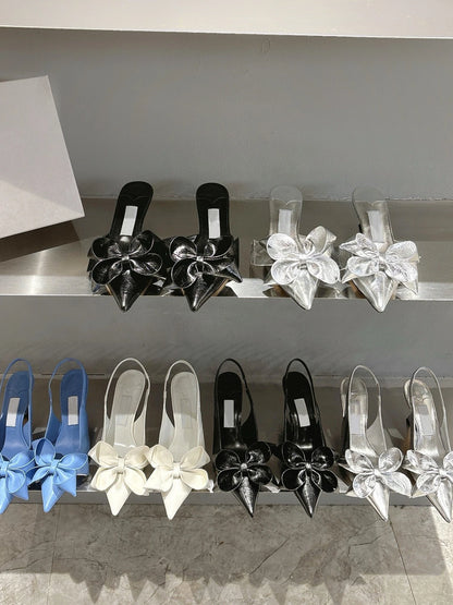 Stiletto Bow Sandals - Summer Fashion Fabulous