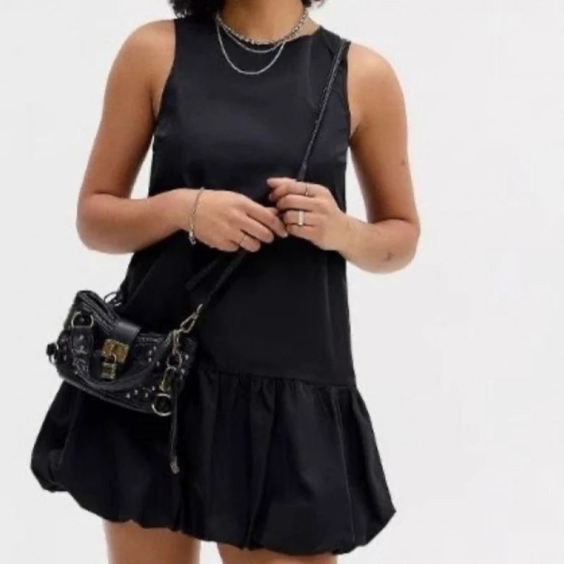 Remy Black Rivet PU Leather Hobo Shoulder Bag