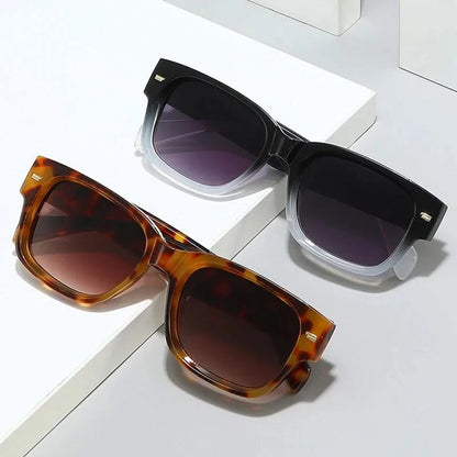 Vintage Square Rivet Sunglasses - Fashion Gradient Shades UV400