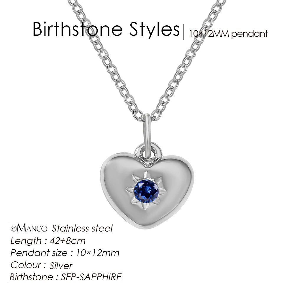 Silver Heart Pendant Necklace