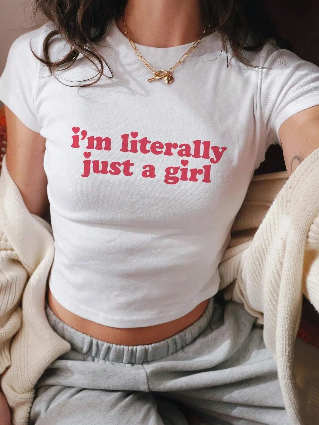 Bubblegum Eden Pink Crop Top - detail shot