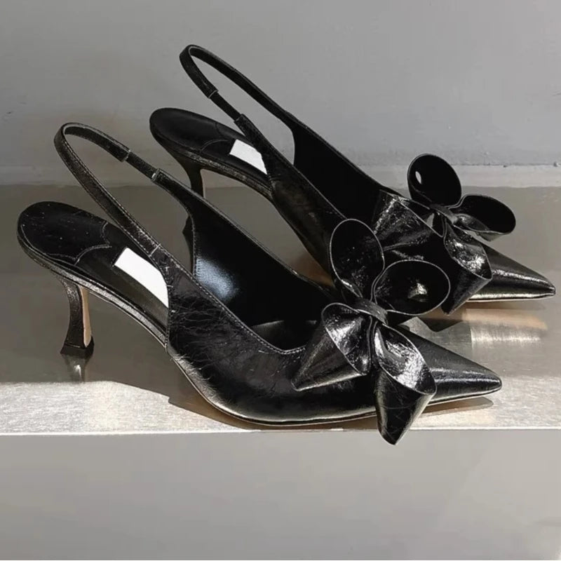 Stiletto Bow Sandals - Summer Fashion Fabulous