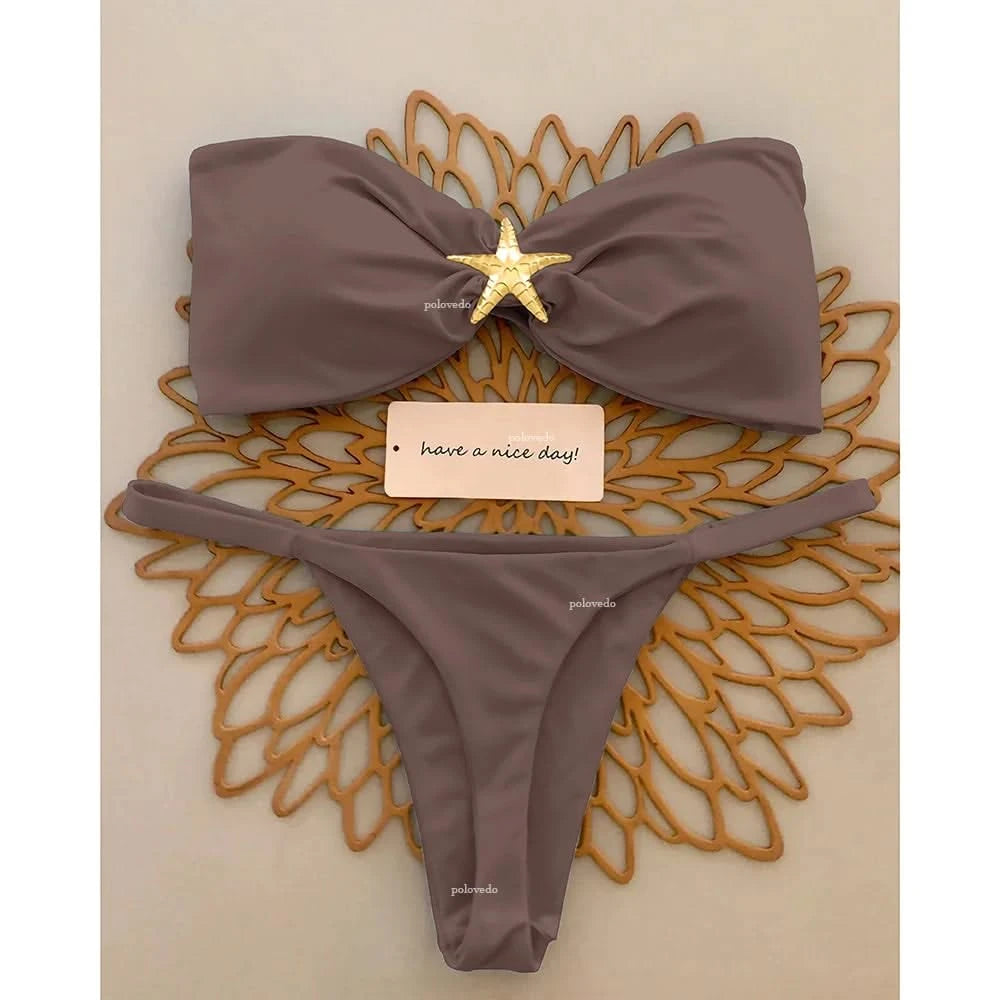 Bikini Bandeau Sexy para Playa - Colección 2025 