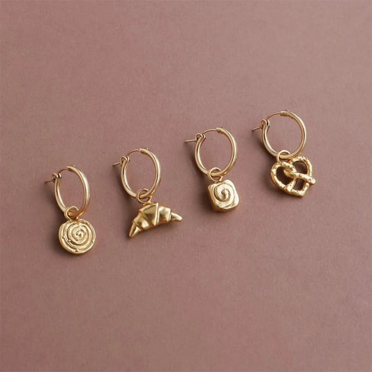 Conjunto de joyería de panadería bañado en oro - Foodie Fashionista