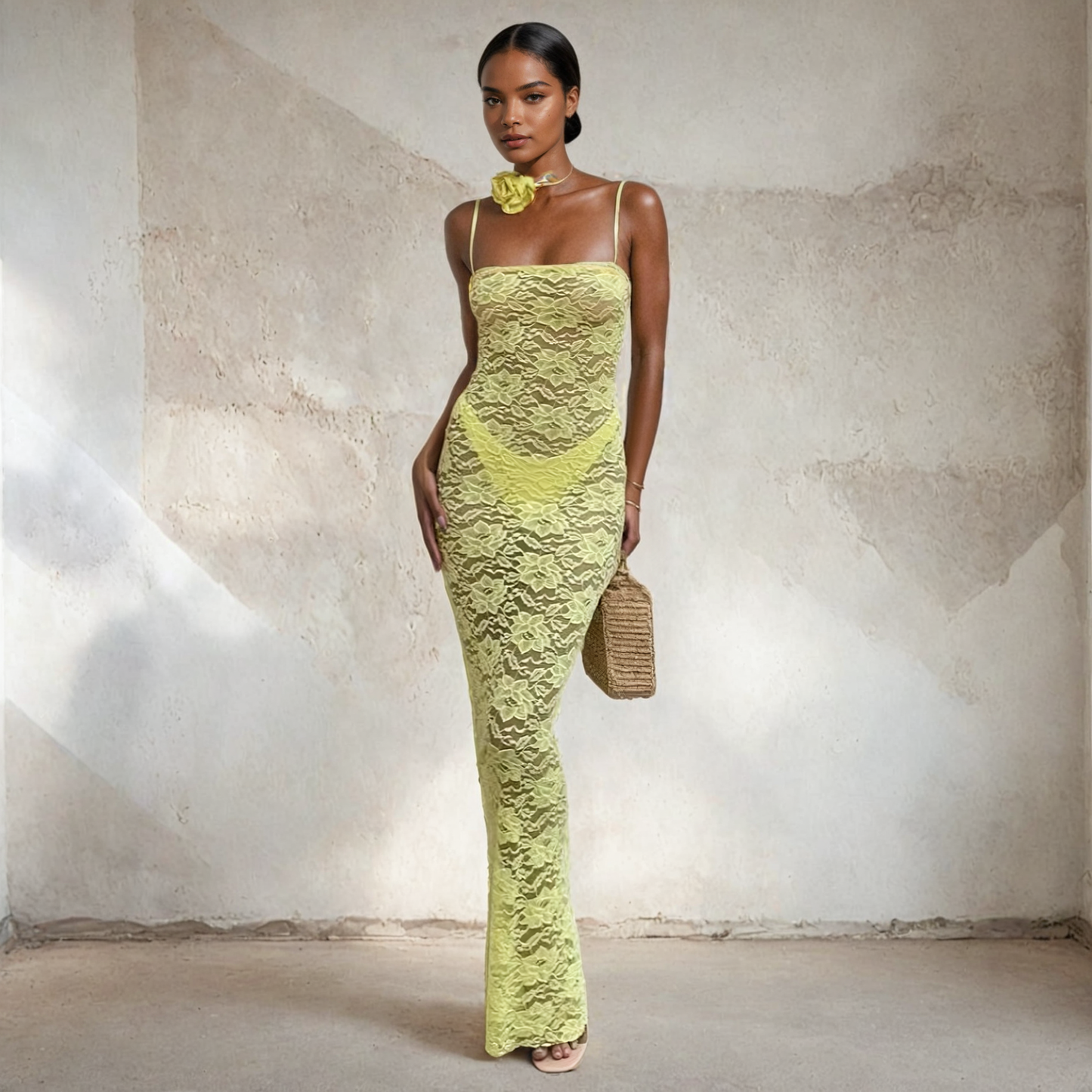 yellow Summer Maxi Dress- mabel love