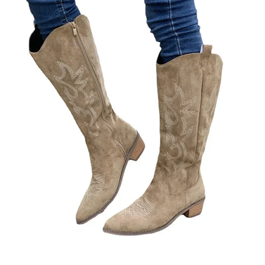 Embroidered Western Cowboy Boots - Stylish Boots - additional view 6
