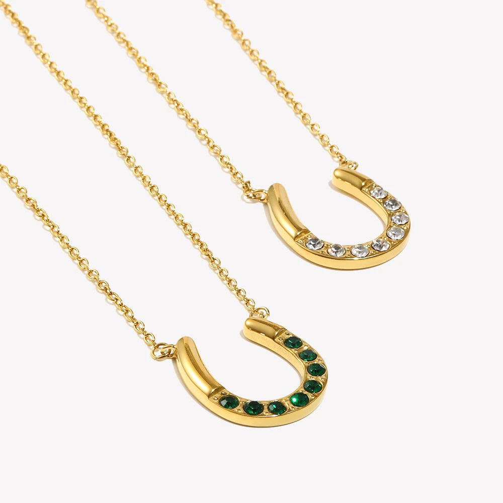 Lucky Horseshoe 18K Gold Plated Necklace