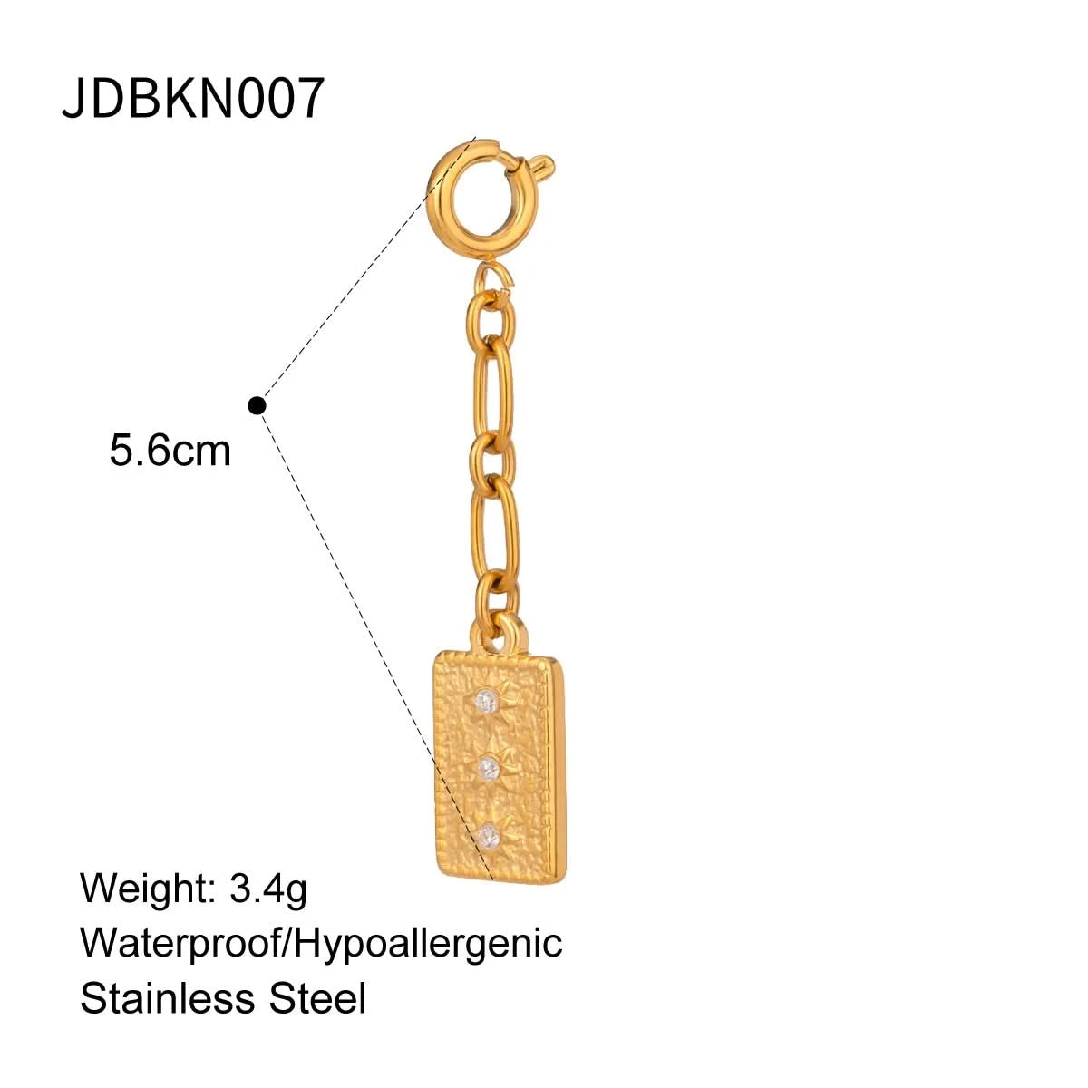 Colgante de bikini de playa de acero inoxidable de 18 quilates