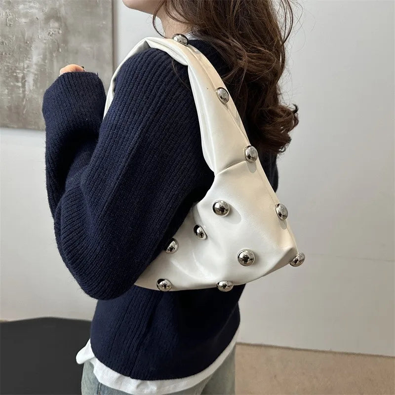 Hobo Handbag - White