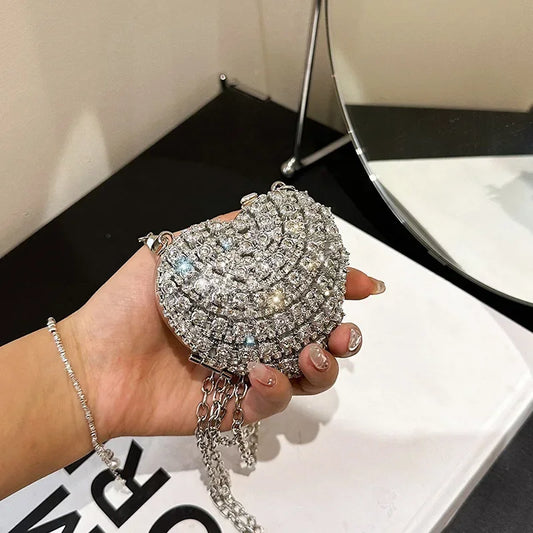 Dahlia Crystal Inlay Evening Shoulder Bag Handleynec4065iggers Diamondetric Bag