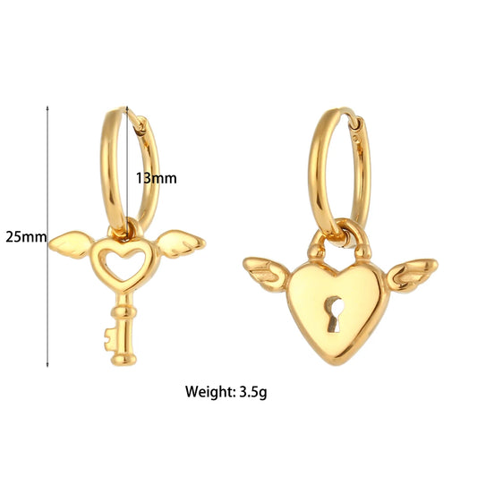 Eden Heart Hoop Earrings