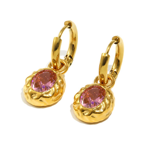 Gold Hoop Earring Skeleton
