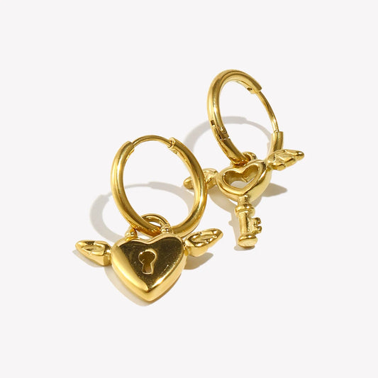 Eden Heart Hoop Earrings